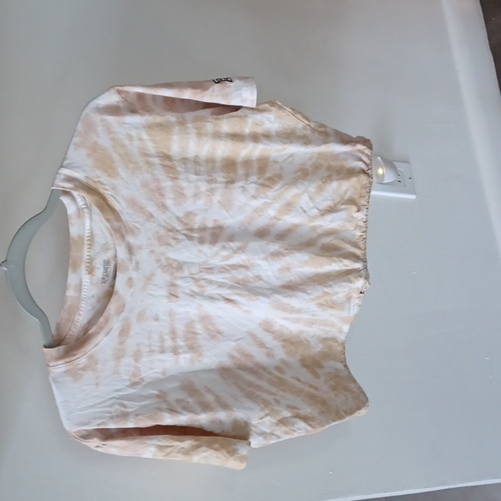 Victoria's Secret Pink cream tie dye draw string hem size small